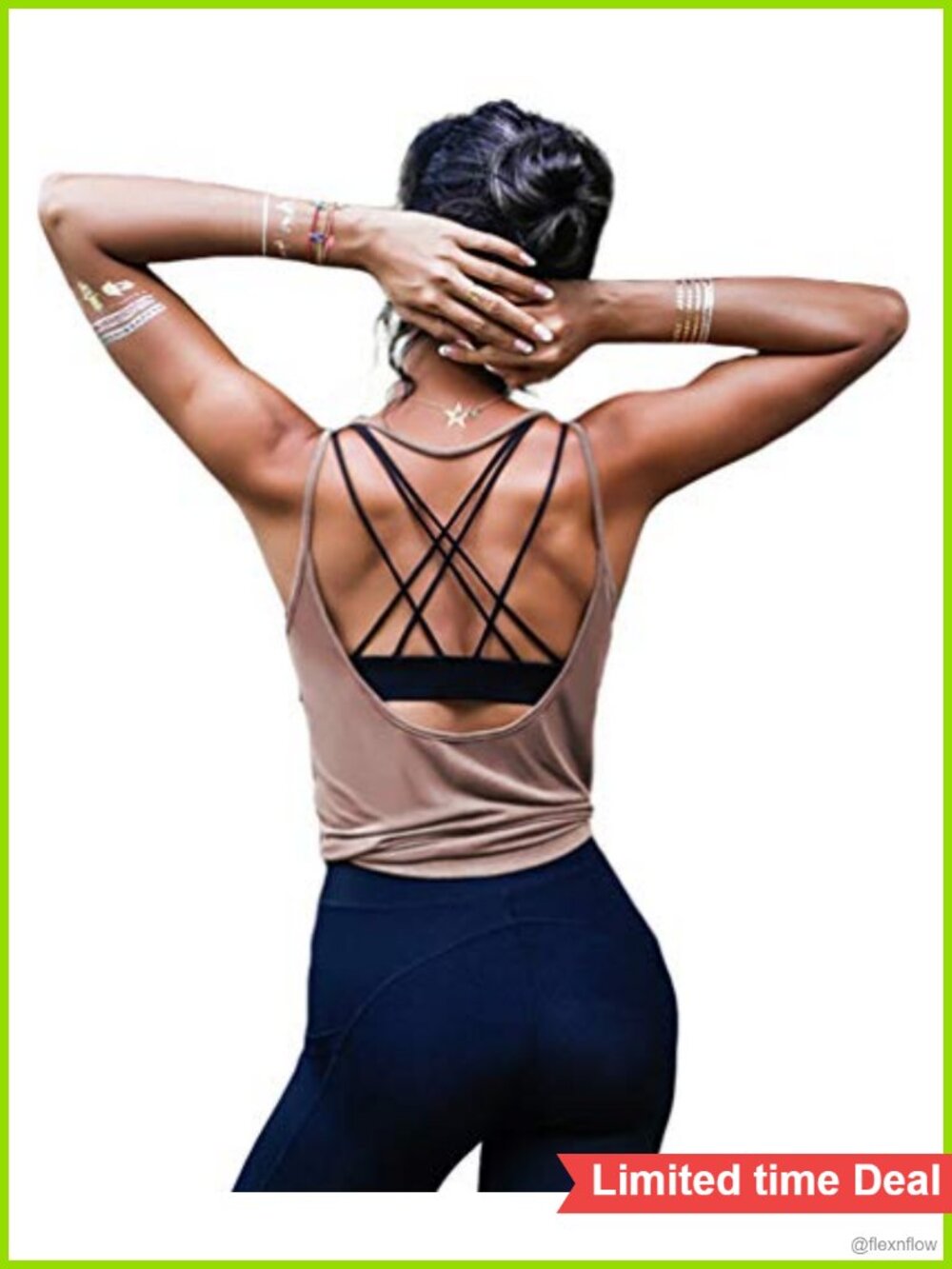 Backless Yoga Tank Top Women Summer Workout Open Back Sleeveless Shirt